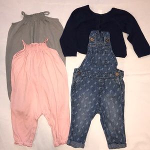 6-12 M Old Navy Overall Bundle